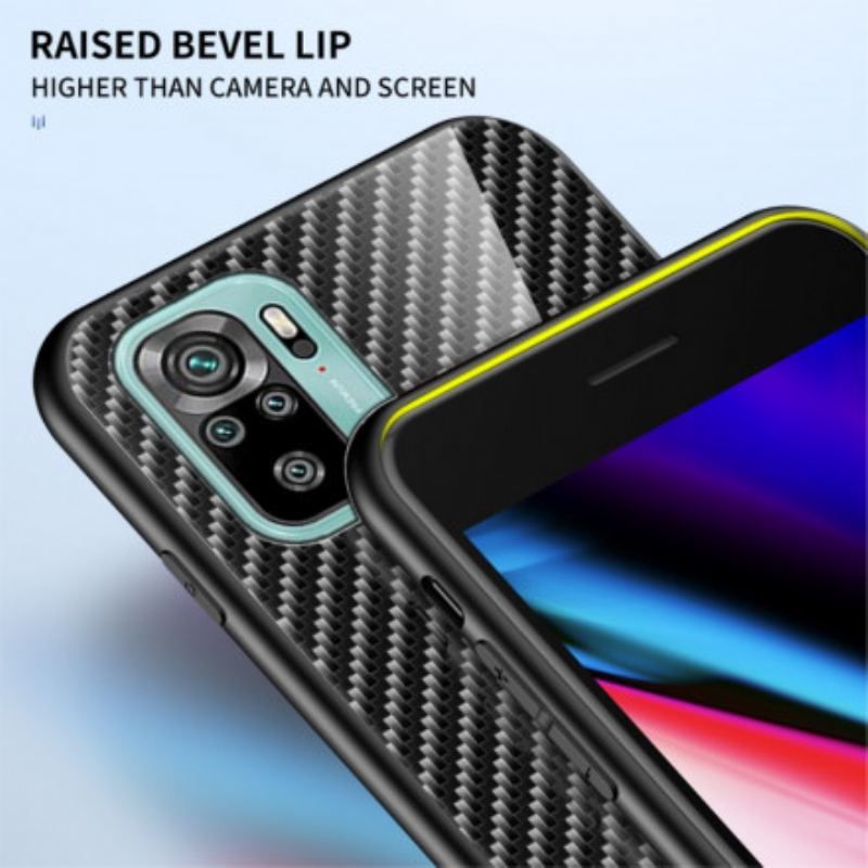 Cover Xiaomi Redmi Note 10 / 10S Kulfiber Hærdet Glas