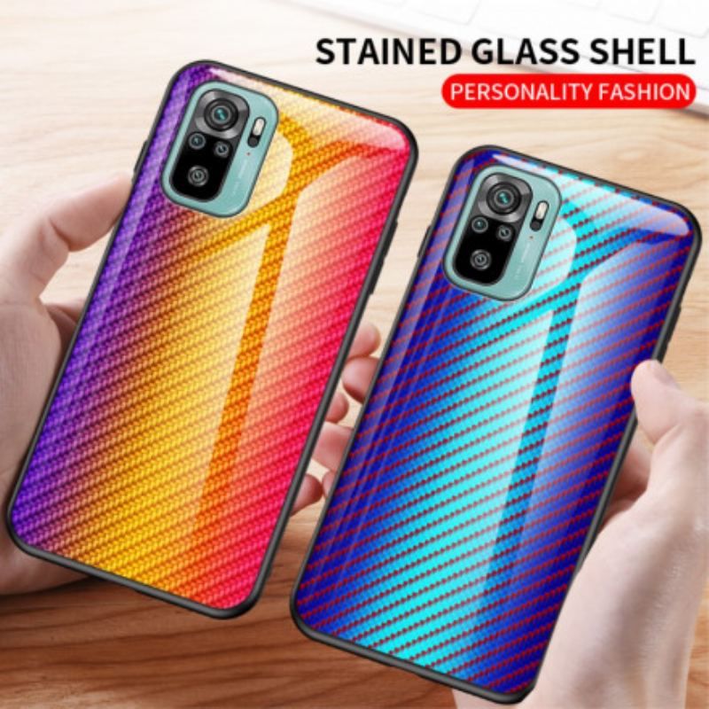 Cover Xiaomi Redmi Note 10 / 10S Kulfiber Hærdet Glas