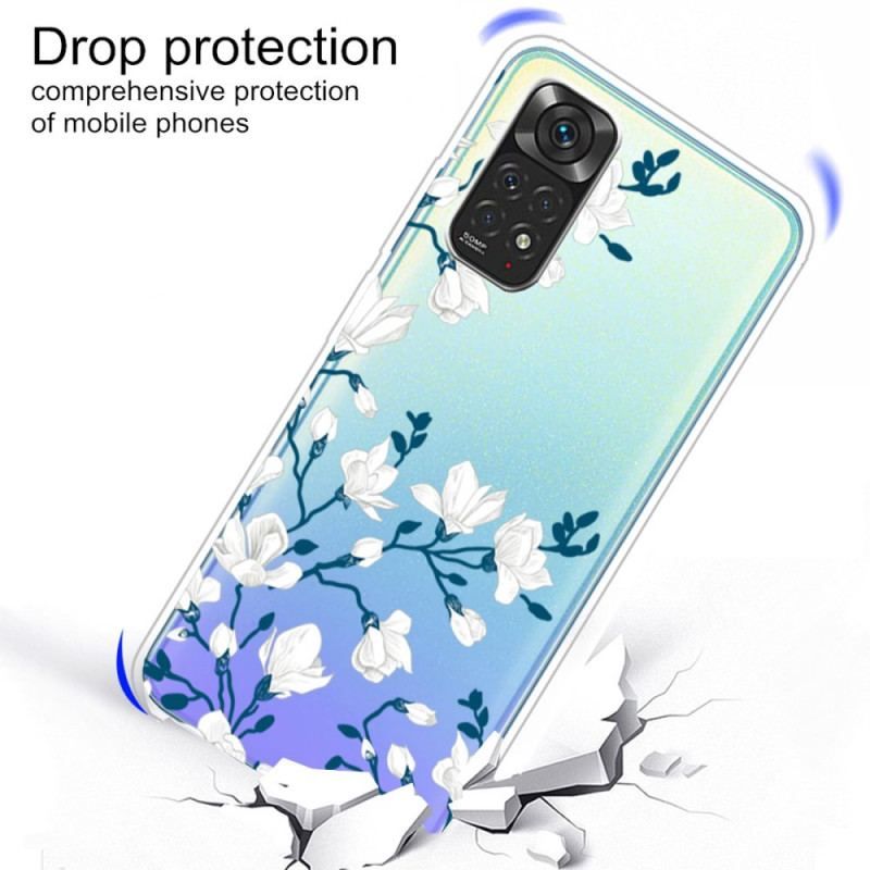 Cover Xiaomi Redmi Note 11 / 11S Hvide Blomster