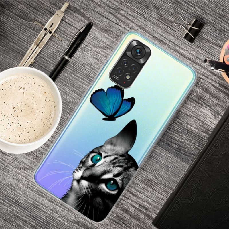 Cover Xiaomi Redmi Note 11 / 11S Kat Og Sommerfugl