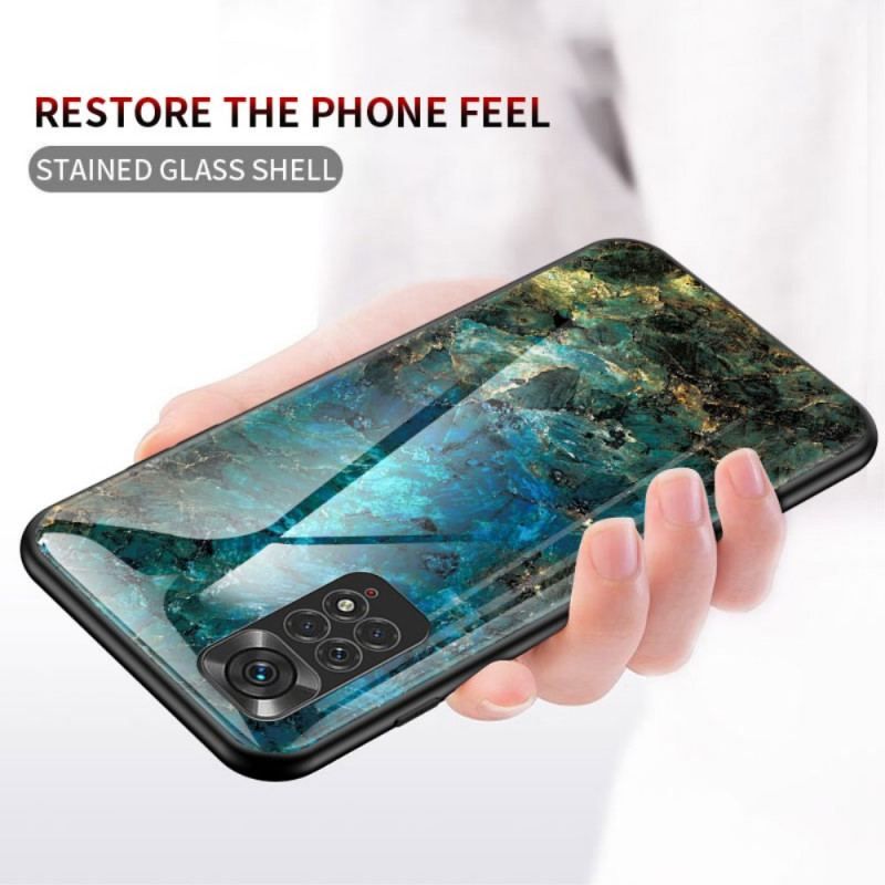 Cover Xiaomi Redmi Note 11 / 11S Marmorfarver Hærdet Glas