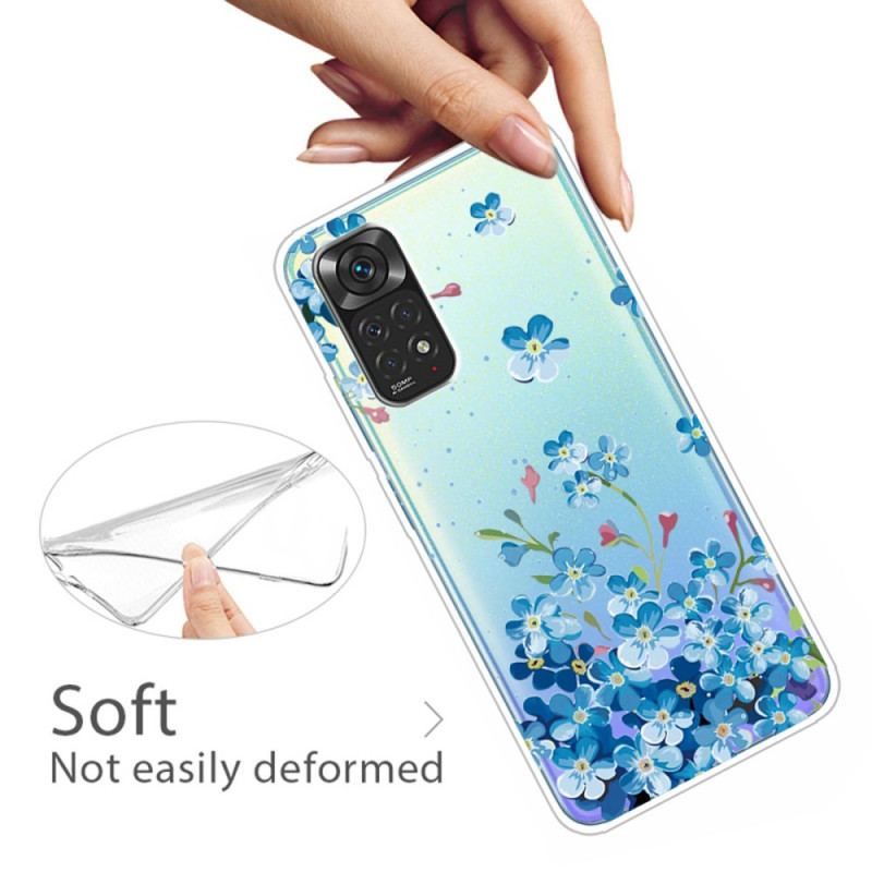 Cover Xiaomi Redmi Note 11 Pro / 11 Pro 5G Buket Blå Blomster