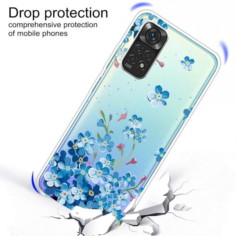 Cover Xiaomi Redmi Note 11 Pro / 11 Pro 5G Buket Blå Blomster