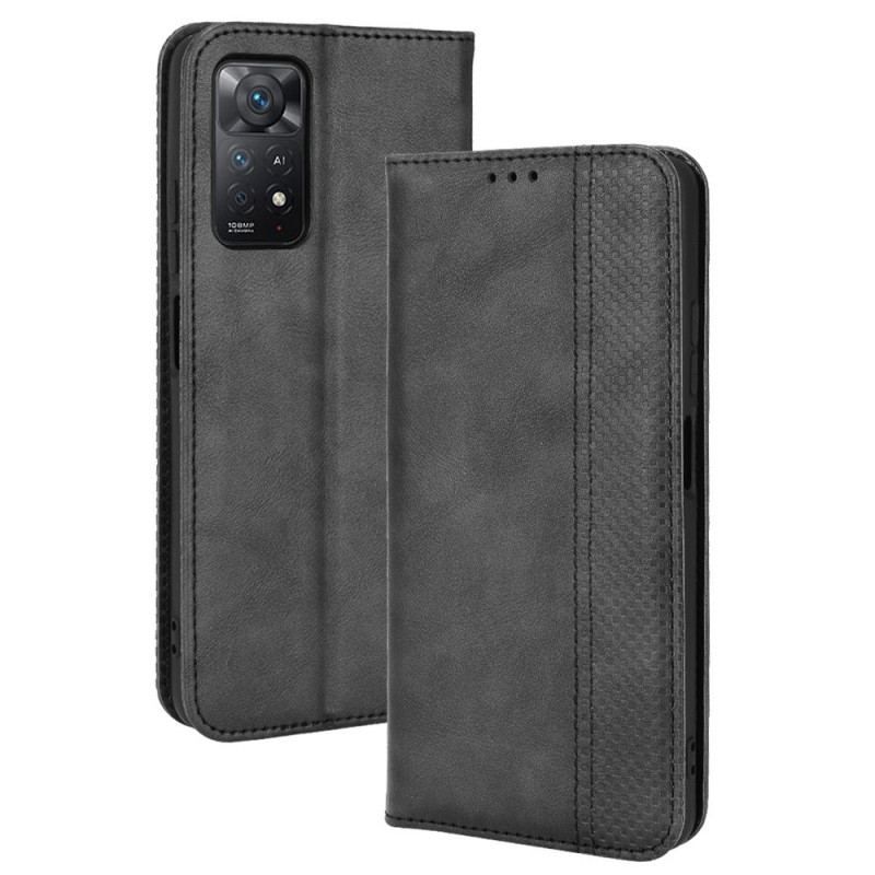 Cover Xiaomi Redmi Note 11 Pro / 11 Pro 5G Flip Cover Stiliseret Vintage Lædereffekt