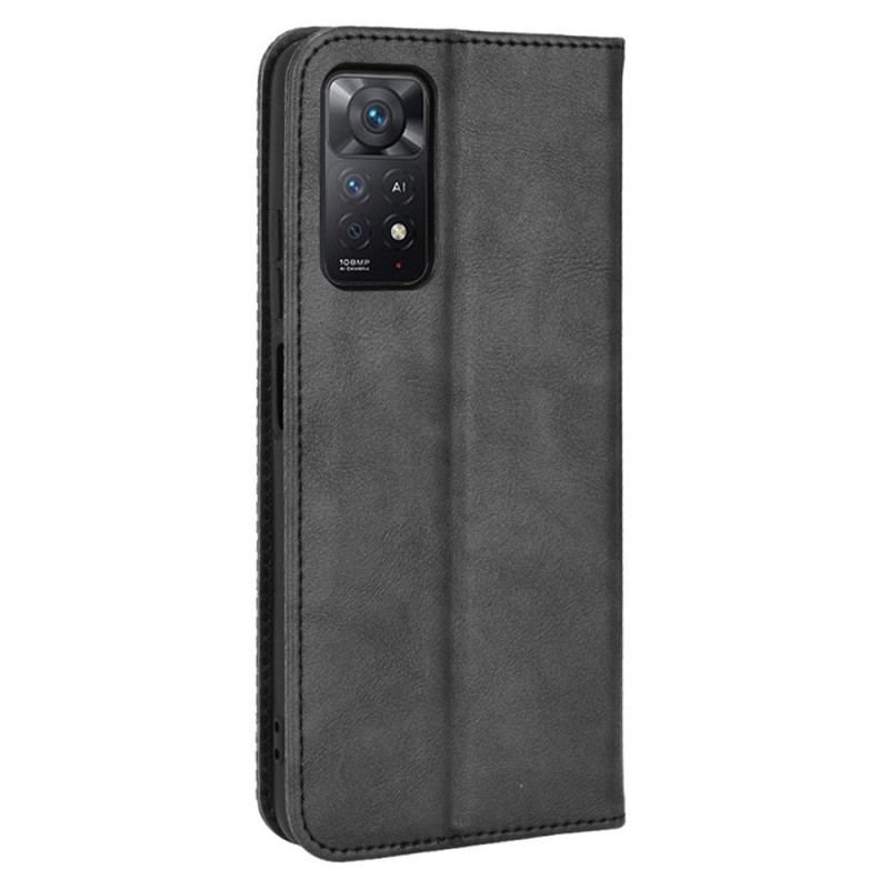 Cover Xiaomi Redmi Note 11 Pro / 11 Pro 5G Flip Cover Stiliseret Vintage Lædereffekt