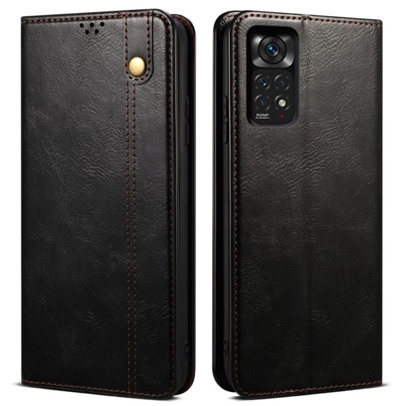 Cover Xiaomi Redmi Note 11 Pro / 11 Pro 5G Flip Cover Voksbehandlet Kunstlæder