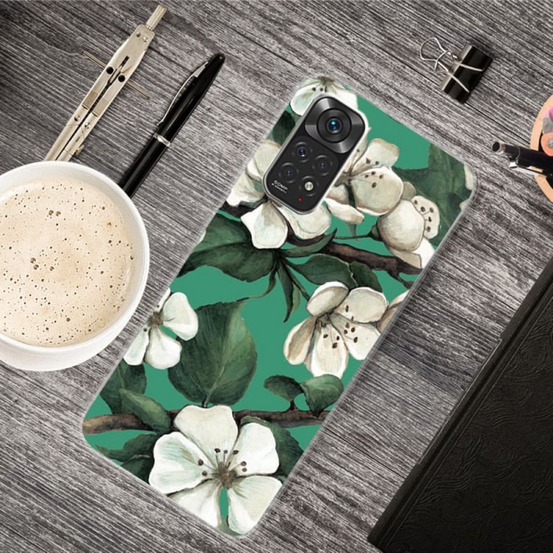 Cover Xiaomi Redmi Note 11 Pro / 11 Pro 5G Hvide Blomster