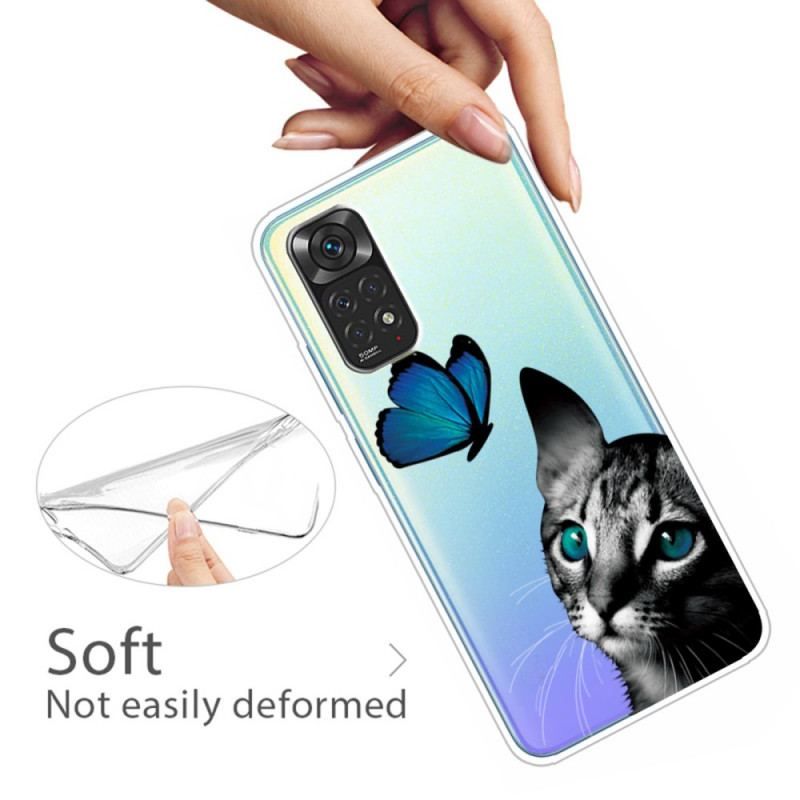 Cover Xiaomi Redmi Note 11 Pro / 11 Pro 5G Kat Og Sommerfugl