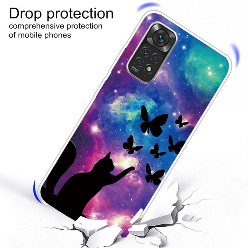 Cover Xiaomi Redmi Note 11 Pro / 11 Pro 5G Kat Og Sommerfugle I Rummet