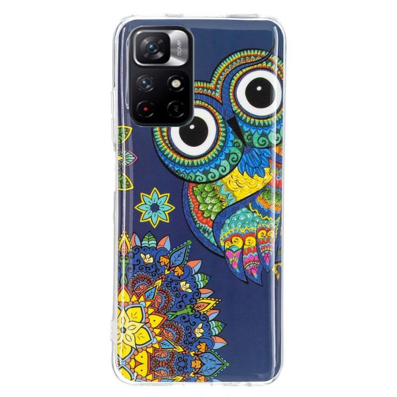 Cover Xiaomi Redmi Note 11 Pro Plus 5G Fluorescerende Ugle Mandala