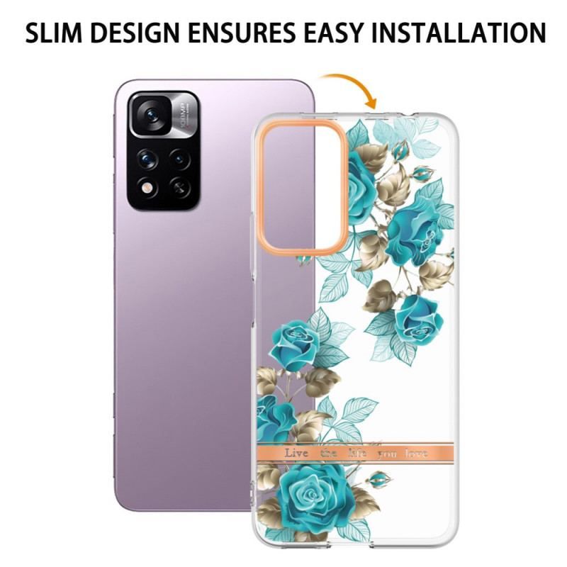 Cover Xiaomi Redmi Note 11 Pro Plus 5G Sømløs Blomster