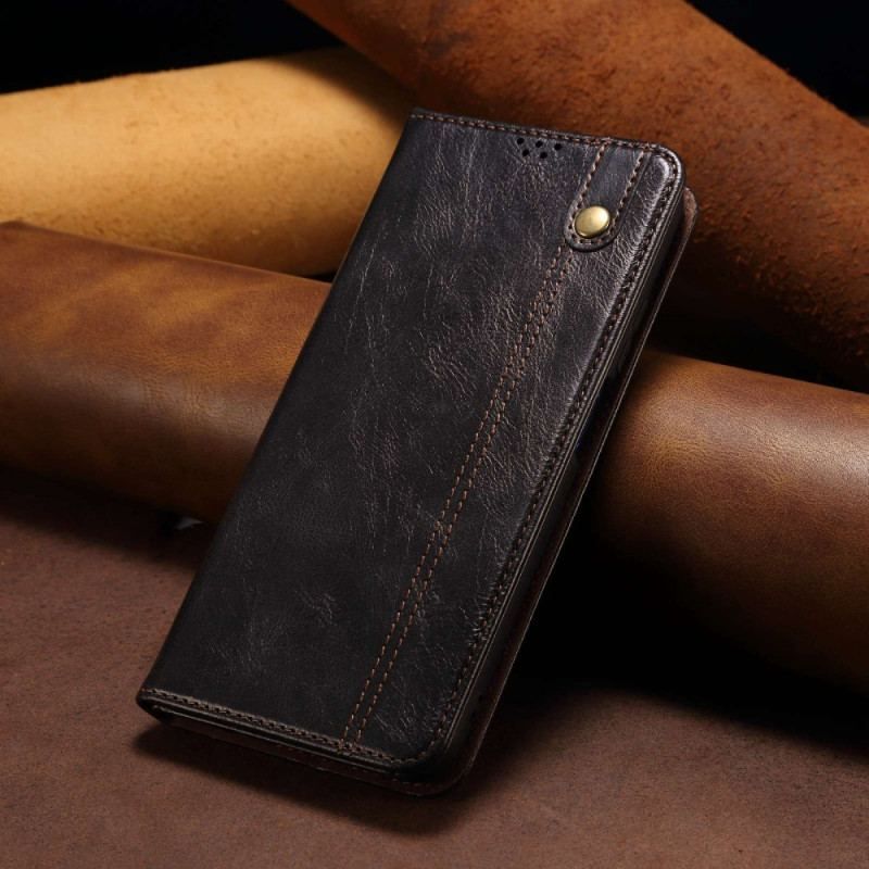 Cover Xiaomi Redmi Note 12 5G Flip Cover Voksbehandlet Kunstlæder