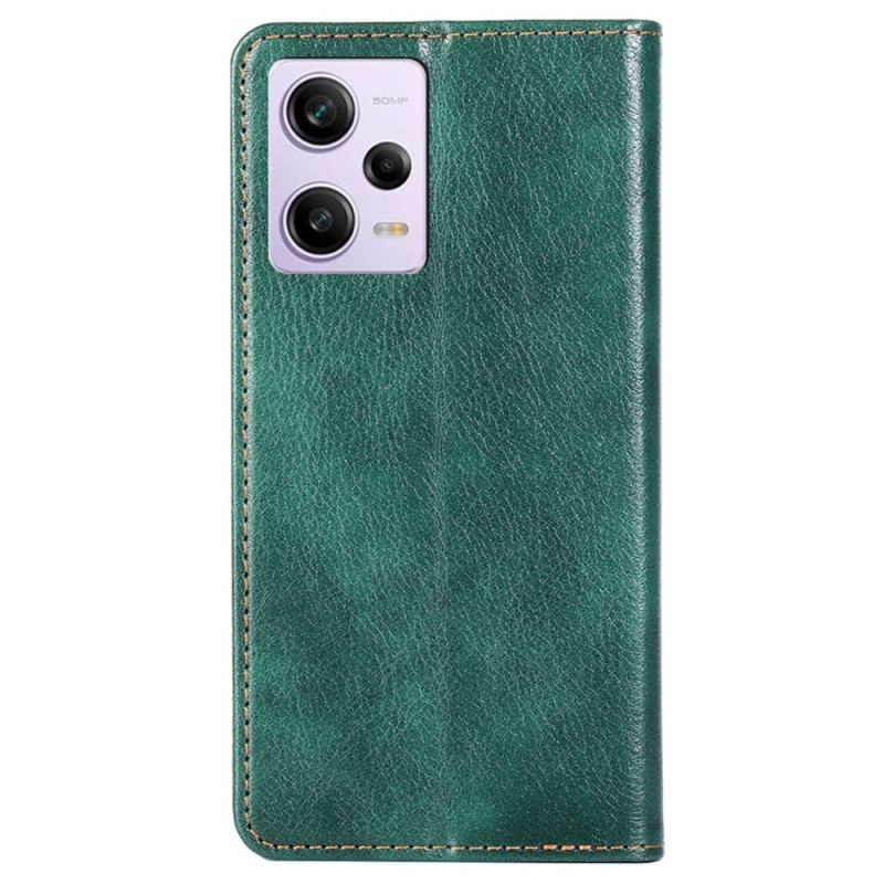 Cover Xiaomi Redmi Note 12 Pro Flip Cover Imiteret Lædersøm