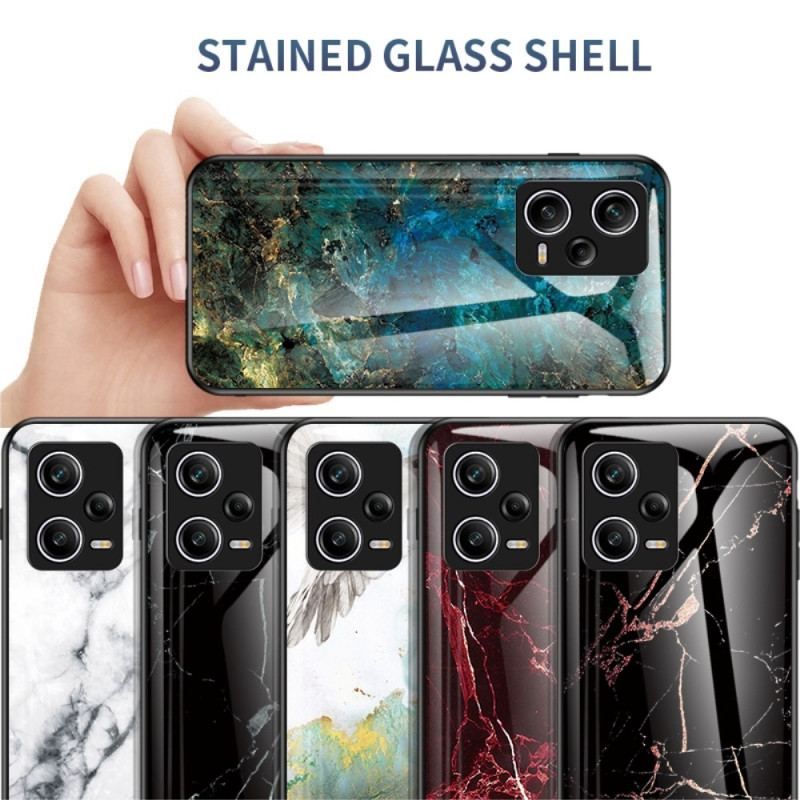 Cover Xiaomi Redmi Note 12 Pro Marmor Hærdet Glas