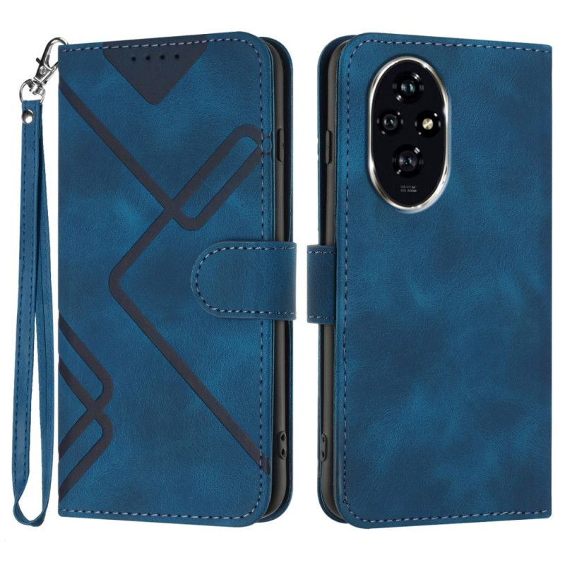 Flip Cover Honor 200 Pro Geometriske Linier