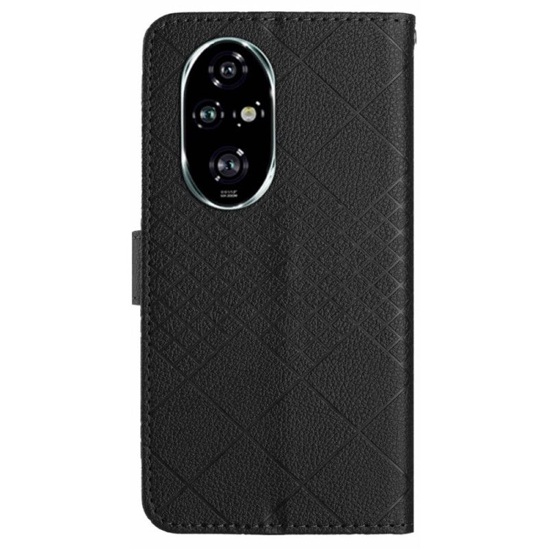 Flip Cover Til Honor 200 Pro Diamantremsmønster