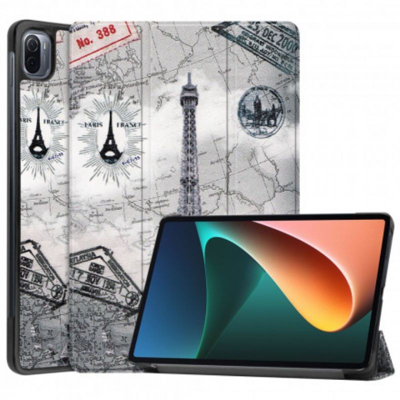 Smart Case Xiaomi Pad 5 Eiffel Tower Penholder