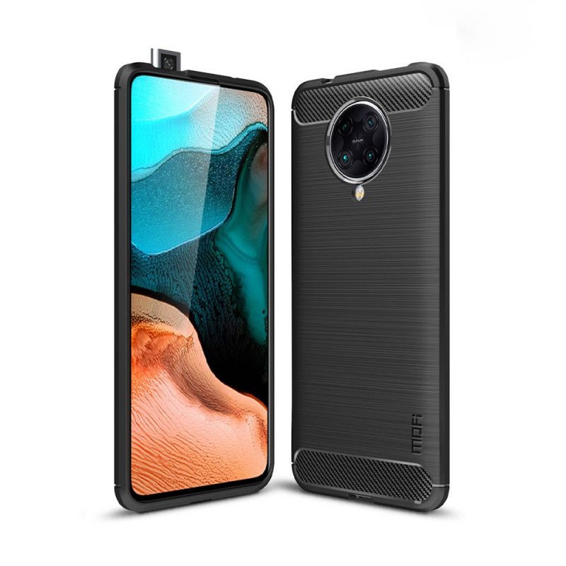 Cover for Xiaomi Poco F2 Pro Sort Mofi Børstet Kulfiber