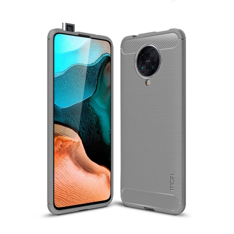 Cover for Xiaomi Poco F2 Pro Sort Mofi Børstet Kulfiber