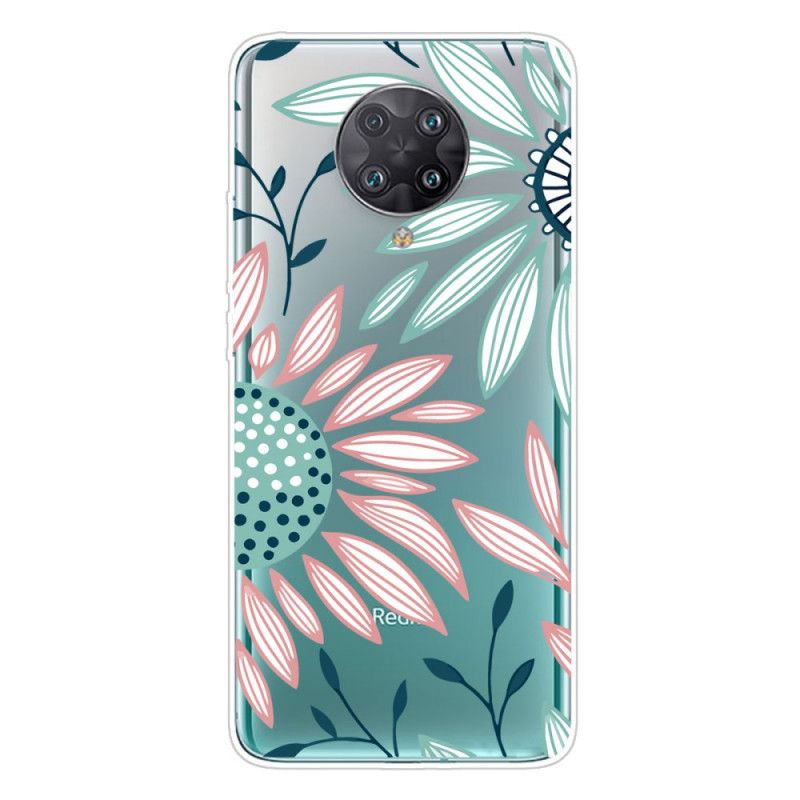 Cover Xiaomi Poco F2 Pro Gennemsigtig En Blomst