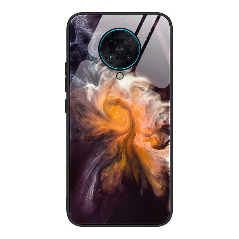 Cover Xiaomi Poco F2 Pro Lyserød Mobilcover Marmorfarver Hærdet Glas