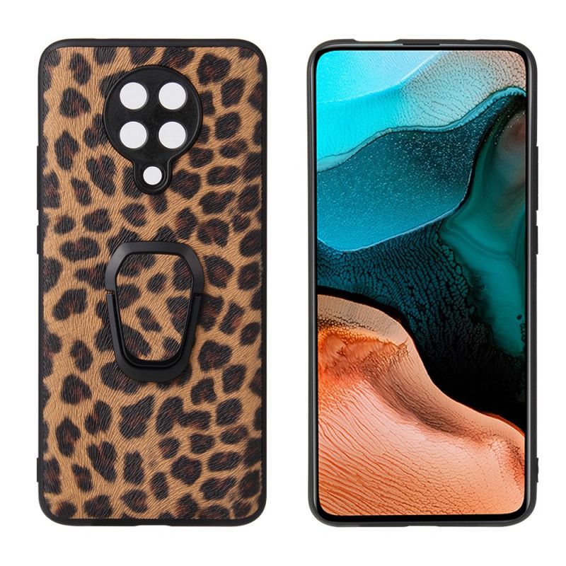 Cover Xiaomi Poco F2 Pro Ringstøttende Leopardhudeffekt