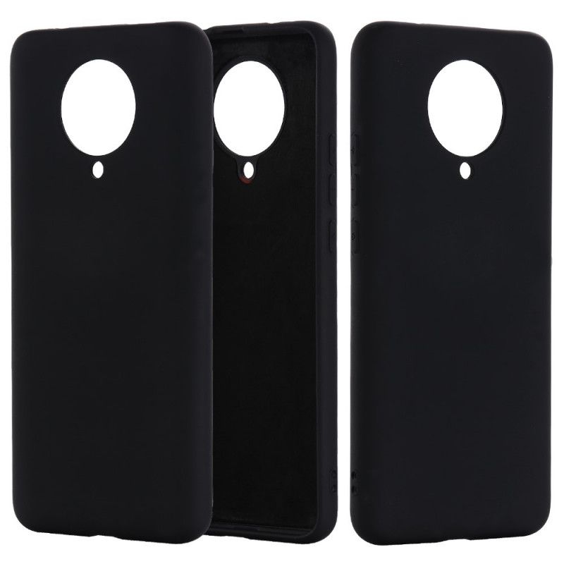 Cover Xiaomi Poco F2 Pro Sort Mobilcover Flydende Silikone Design