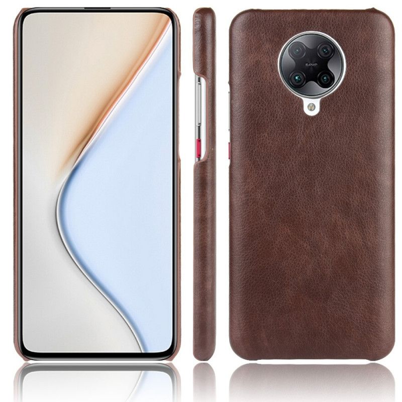 Cover Xiaomi Poco F2 Pro Sort Præstationslychee-Lædereffekt Original