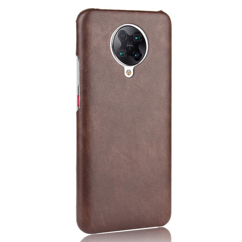 Cover Xiaomi Poco F2 Pro Sort Præstationslychee-Lædereffekt Original