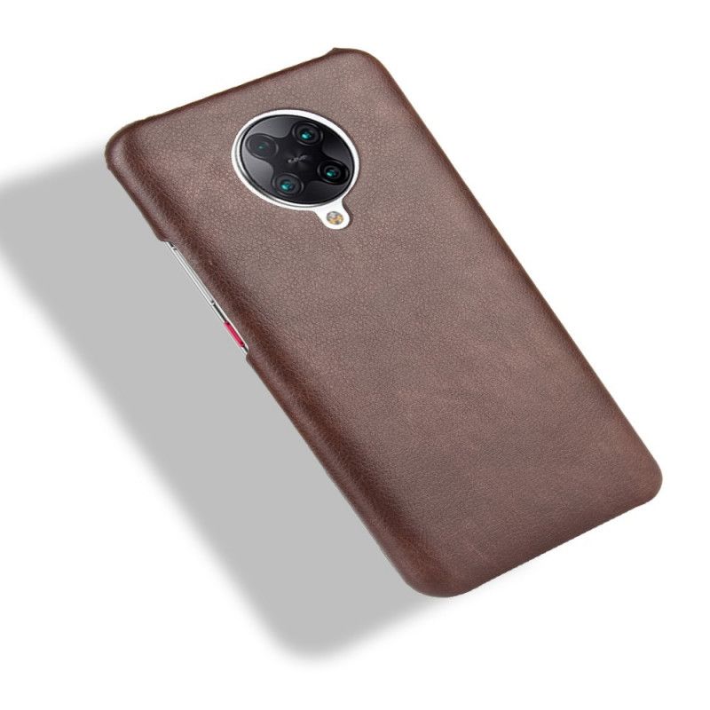 Cover Xiaomi Poco F2 Pro Sort Præstationslychee-Lædereffekt Original