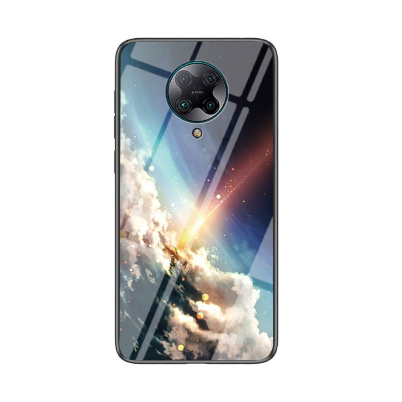 Cover Xiaomi Poco F2 Pro Sort Skønhedshærdet Glas