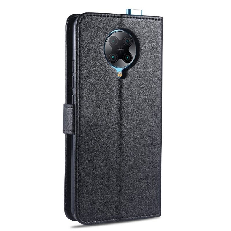 Flip Cover Læder for Xiaomi Poco F2 Pro Sort Azns Imiteret Læder