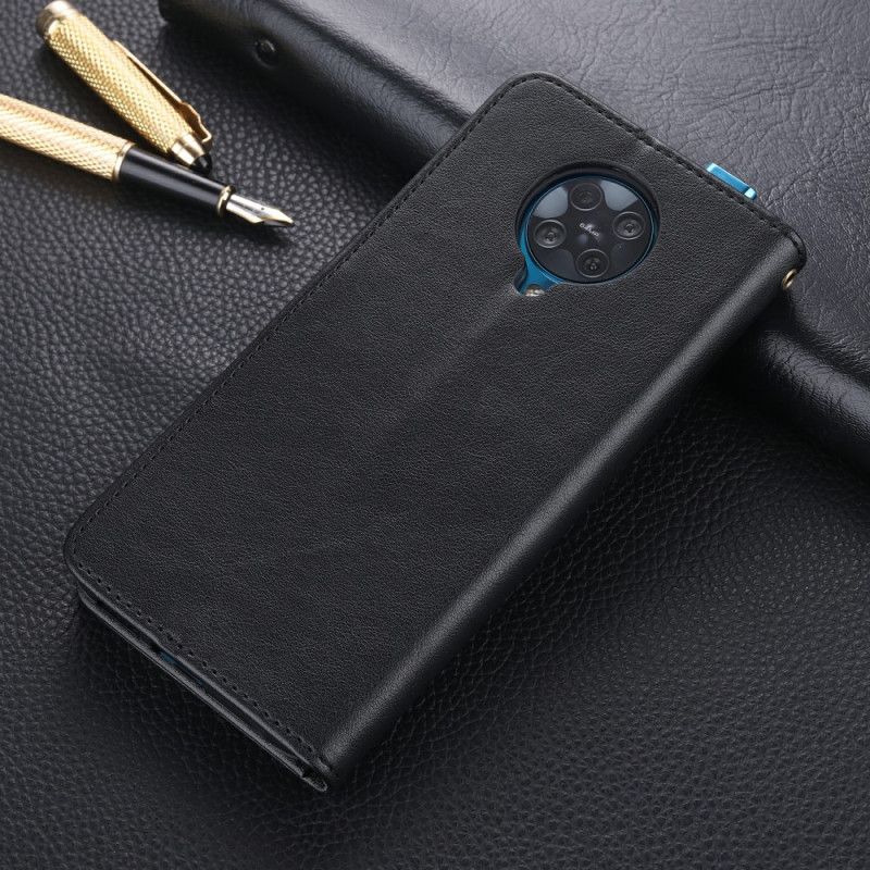 Flip Cover Læder for Xiaomi Poco F2 Pro Sort Azns Imiteret Læder