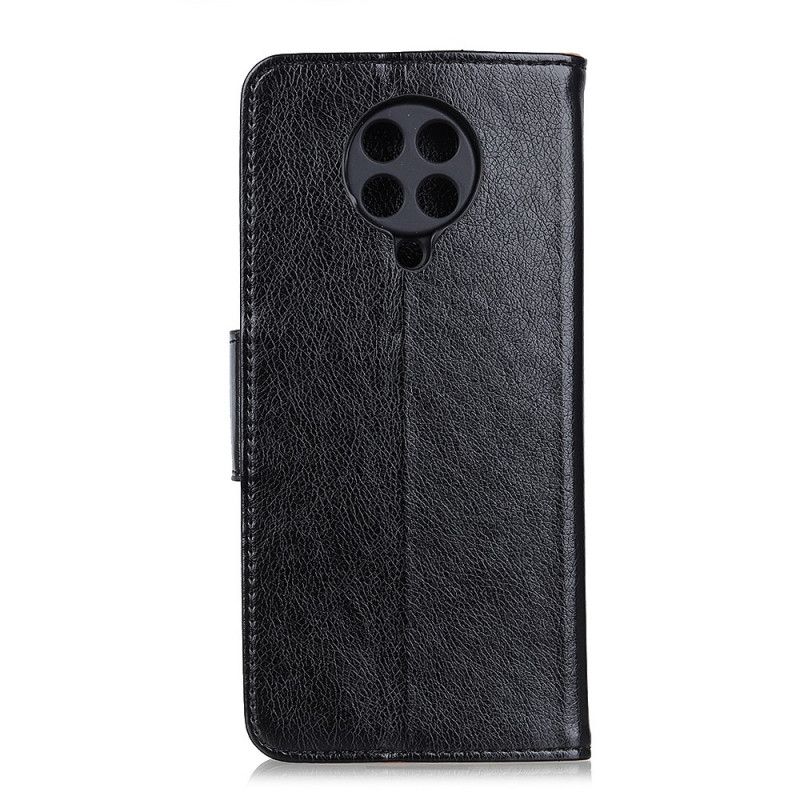 Flip Cover Læder Xiaomi Poco F2 Pro Sort Split Nappalæder