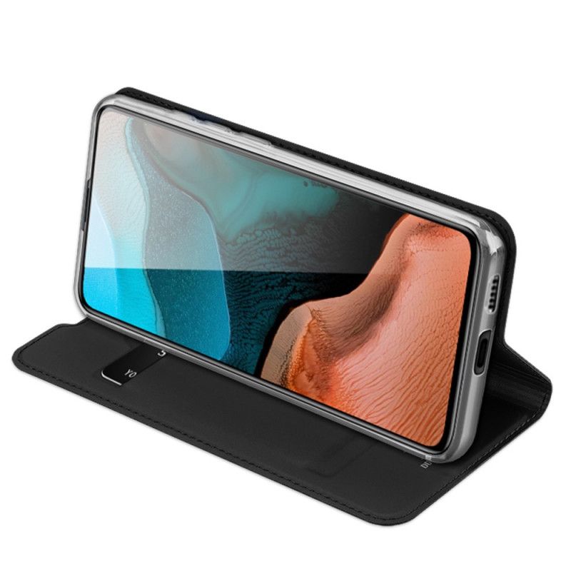 Læder Cover for Xiaomi Poco F2 Pro Sort Pro Dux Ducis Hud