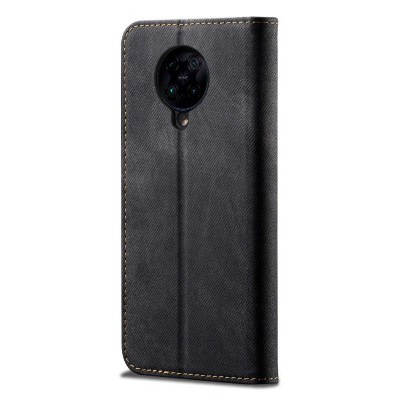 Læder Cover Xiaomi Poco F2 Pro Sort Jeansstof