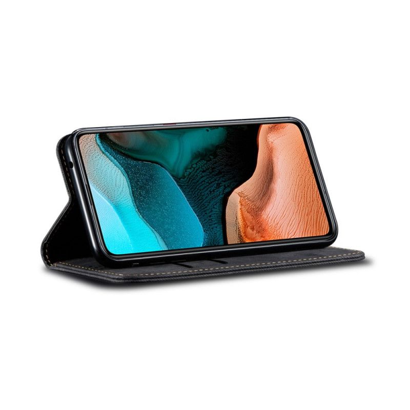 Læder Cover Xiaomi Poco F2 Pro Sort Jeansstof