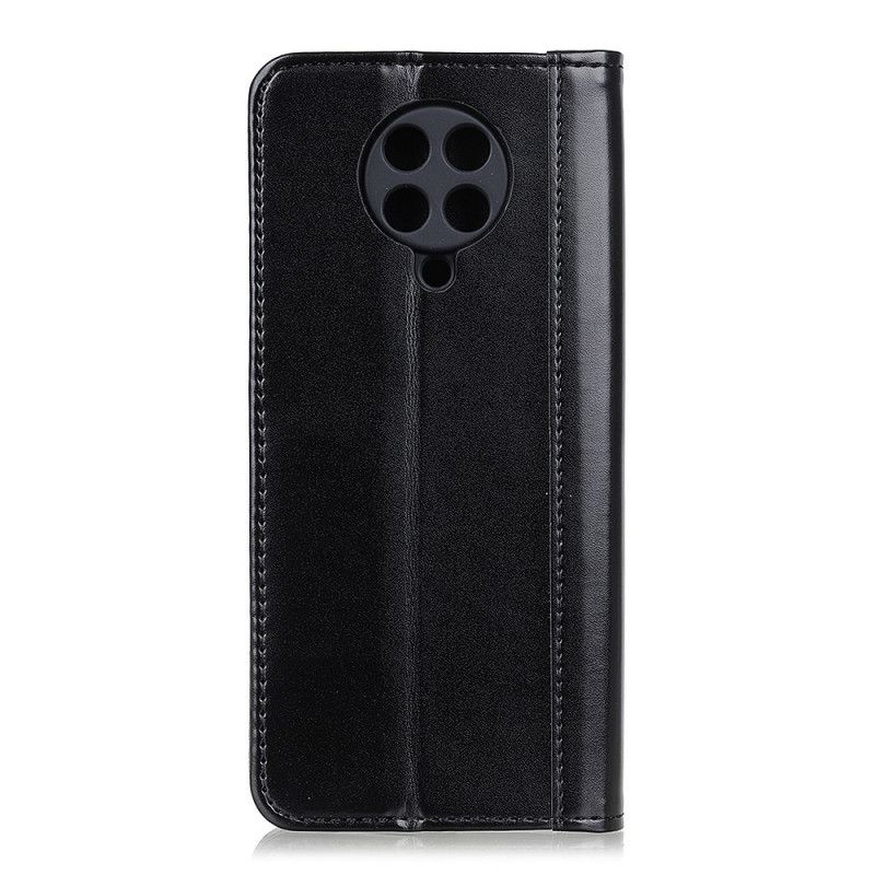 Læder Cover Xiaomi Poco F2 Pro Sort Split Læder Version Beskyttelse