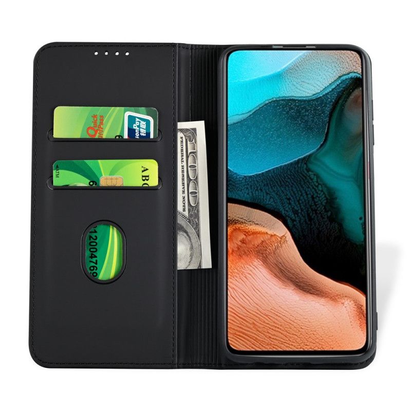 Læder Cover Xiaomi Poco F2 Pro Sort Support Kortholder