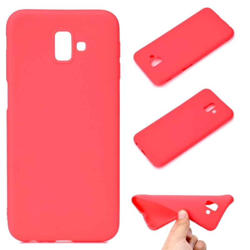 Cover for Samsung Galaxy J6 Plus Sort Blød Måtte