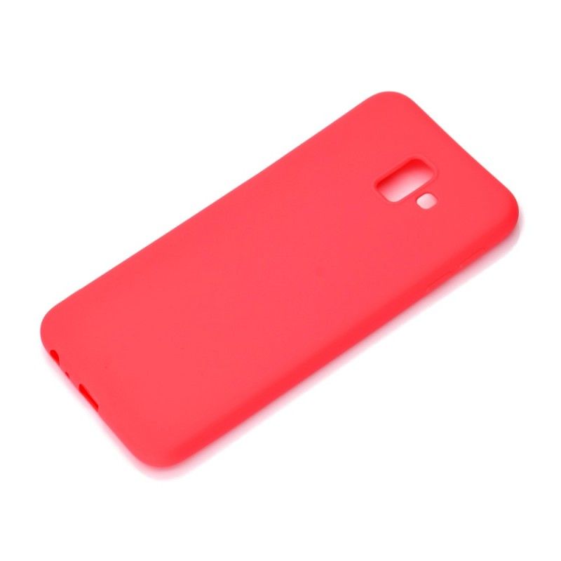 Cover for Samsung Galaxy J6 Plus Sort Blød Måtte