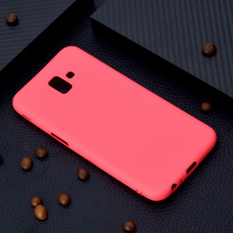 Cover for Samsung Galaxy J6 Plus Sort Blød Måtte