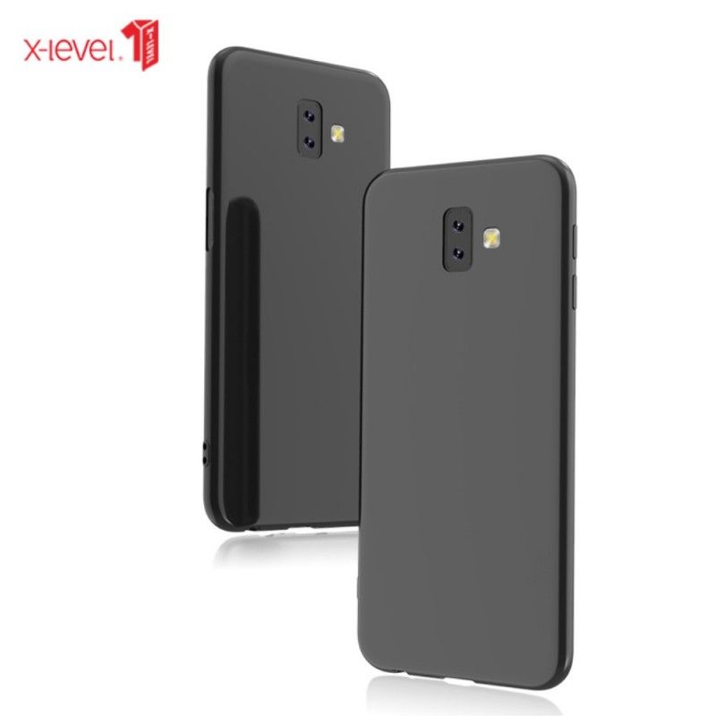 Cover for Samsung Galaxy J6 Plus Sort Premium-Serie