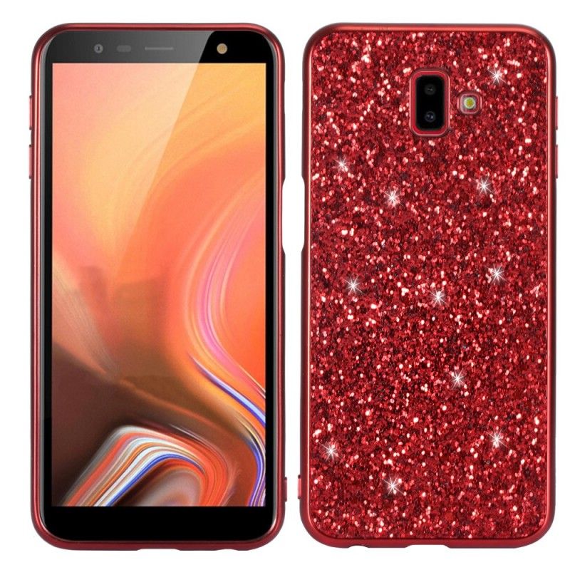 Cover Samsung Galaxy J6 Plus Rød Jeg Er Glitter