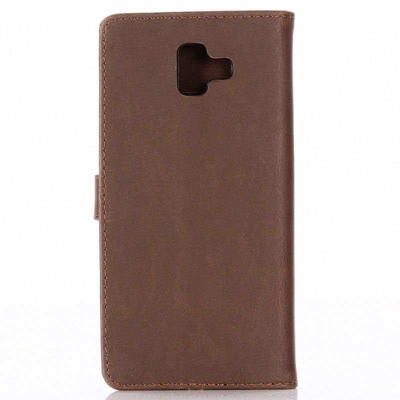 Flip Cover Læder Samsung Galaxy J6 Plus Brun Vintage Kunstlæder