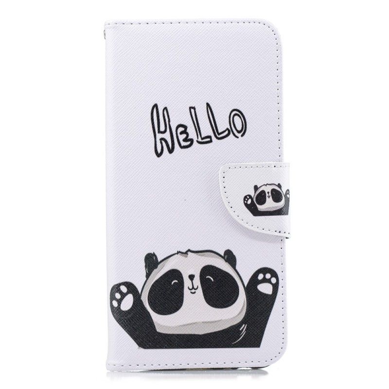 Flip Cover Læder Samsung Galaxy J6 Plus Hej Panda Beskyttelse