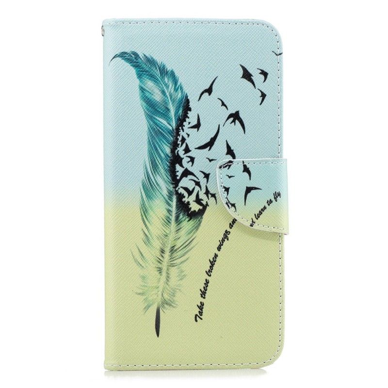 Flip Cover Læder Samsung Galaxy J6 Plus Lær At Flyve Original