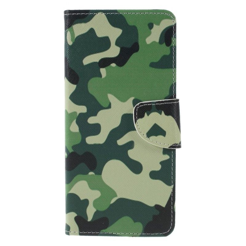 Flip Cover Læder Samsung Galaxy J6 Plus Militær Camouflage Original