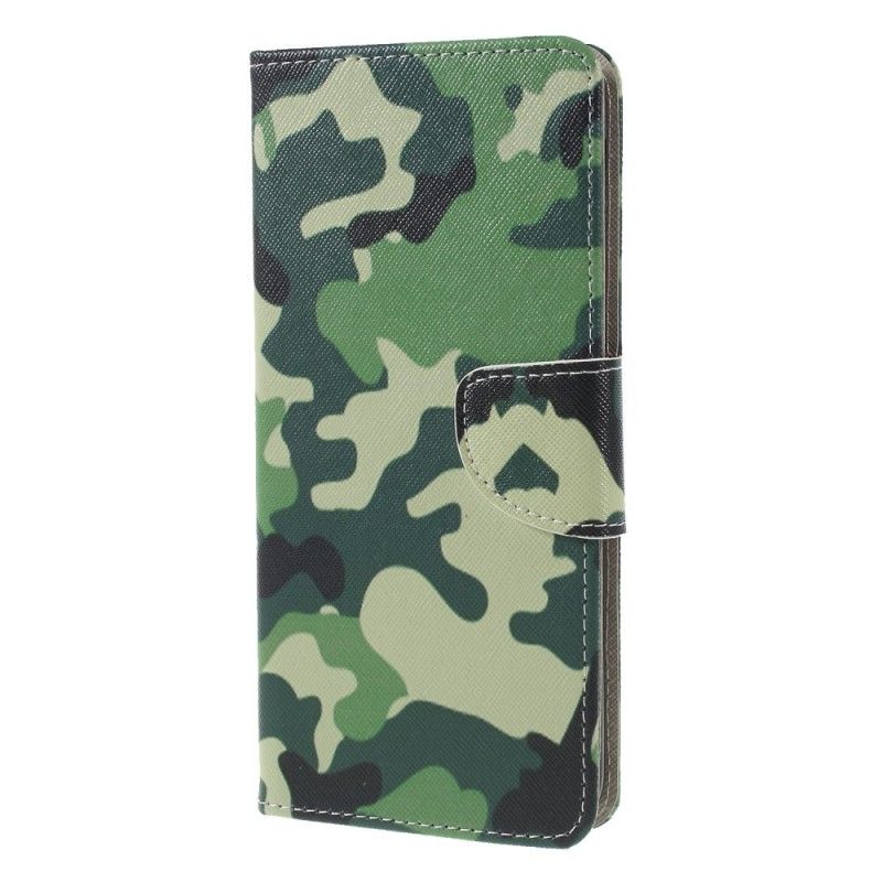 Flip Cover Læder Samsung Galaxy J6 Plus Militær Camouflage Original