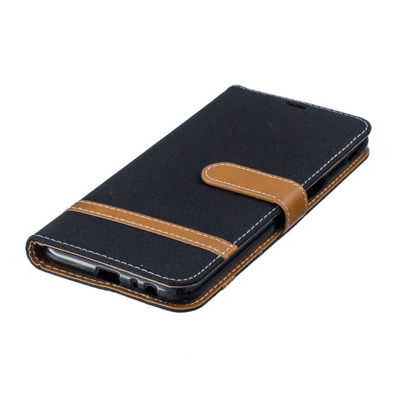 Flip Cover Samsung Galaxy J6 Plus Sort Mobilcover Stof- Og Lædereffekt